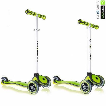 Самокат Y-Scoo RT Globber My Free New Technology с блокировкой колес, зеленый 